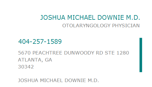 dr. joshua downie ent